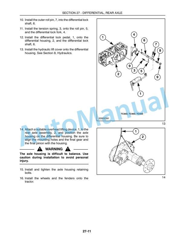 New Holland TC35, TC35D, TC40, TC40D, TC45, TC45D Competitive Comparison Repair Manual 86618106 2 New Holland TC35, TC35D, TC40, TC40D, TC45, TC45D Competitive Comparison Repair Manual 86618106-2