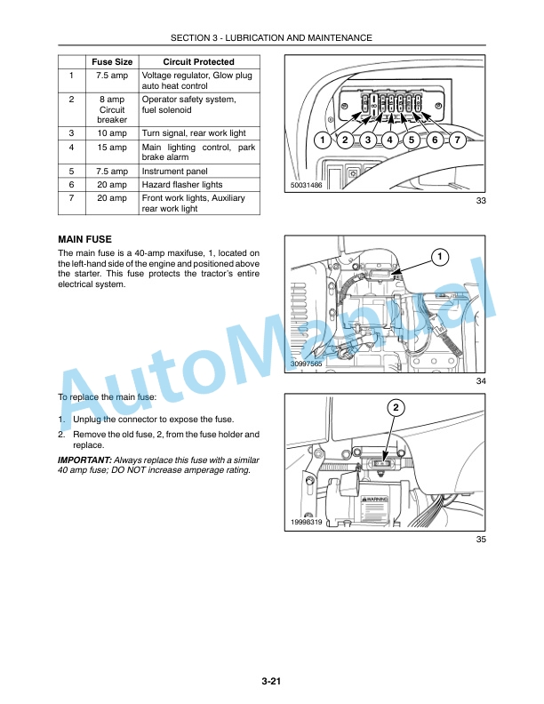 New Holland TC35A, TC40A, TC45A Tractor Operation and Maintenance Manual 87319782 4 New Holland TC35A, TC40A, TC45A Tractor Operation and Maintenance Manual 87319782-4