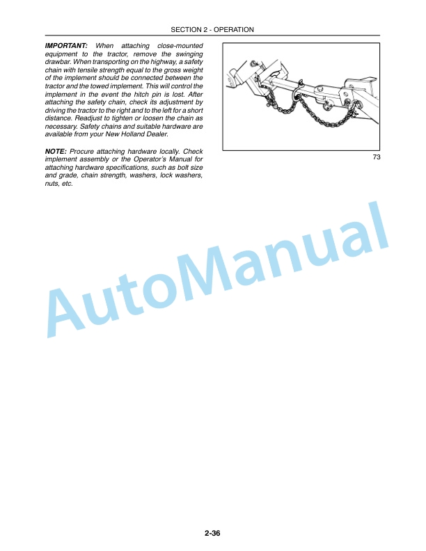 New Holland TC40DA, TC45DA Tractor Operation and Maintenance Manual 87304231 3 New Holland TC40DA, TC45DA Tractor Operation and Maintenance Manual 87304231-3