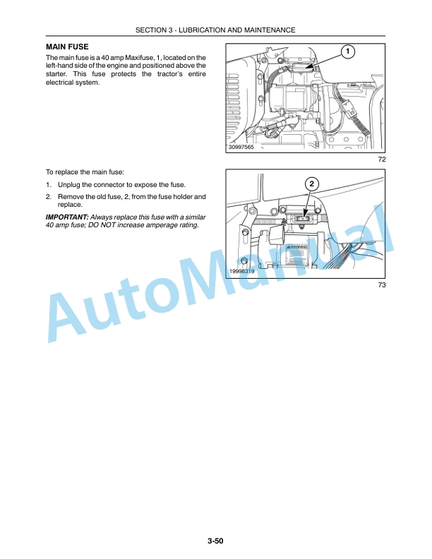 New Holland TC40DA, TC45DA Tractor Operation and Maintenance Manual 87304231 5 New Holland TC40DA, TC45DA Tractor Operation and Maintenance Manual 87304231-5