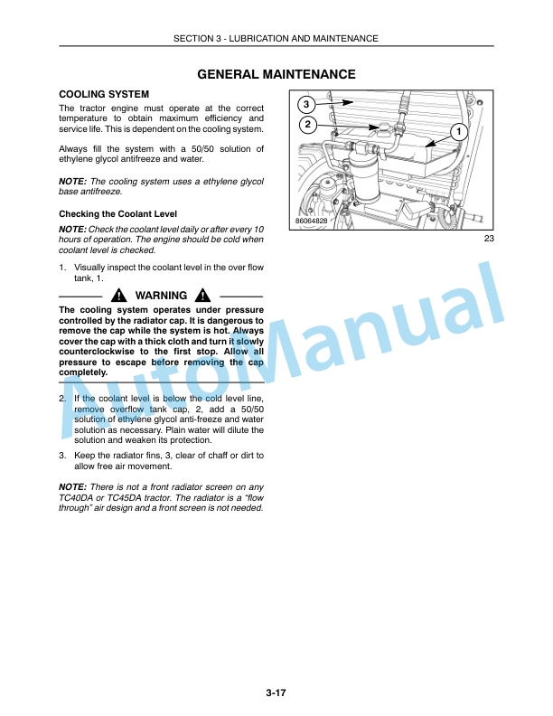 New Holland TC40DA, TC50DA With Cab Tractor Operation and Maintenance Manual 87370194 4 New Holland TC40DA, TC50DA With Cab Tractor Operation and Maintenance Manual 87370194-4