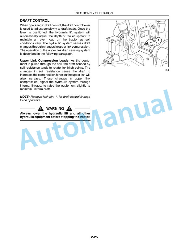 New Holland TC48DA, TC55DA Tractor Operation and Maintenance Manual 87301120 3 New Holland TC48DA, TC55DA Tractor Operation and Maintenance Manual 87301120-3