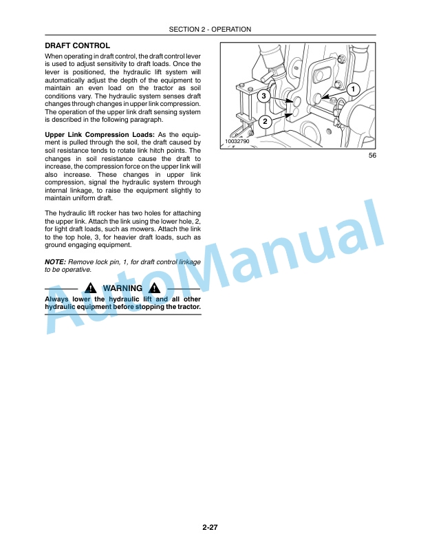 New Holland TC48DA, TC55DA Tractor Operation and Maintenance Manual 87544704 3 New Holland TC48DA, TC55DA Tractor Operation and Maintenance Manual 87544704-3