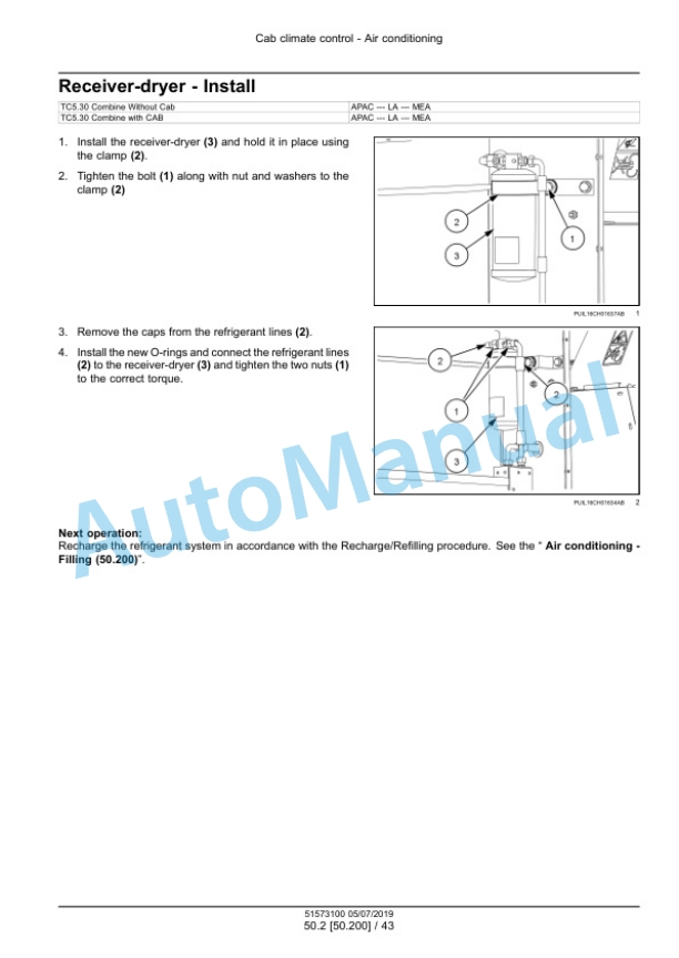 New Holland TC5.30 Combine Service Manual 51573100 3 New Holland TC5.30 Combine Service Manual 51573100 - Image 3