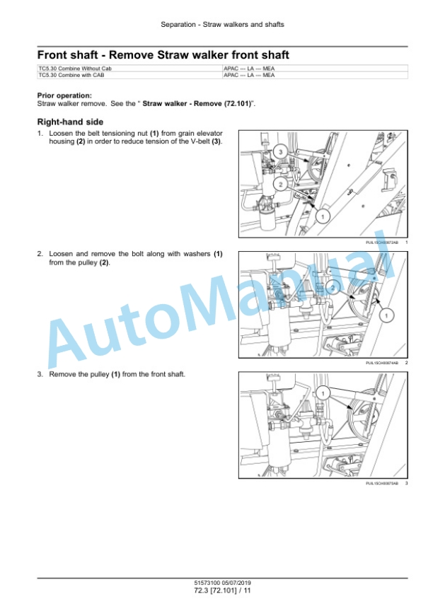 New Holland TC5.30 Combine Service Manual 51573100 5 New Holland TC5.30 Combine Service Manual 51573100 - Image 5
