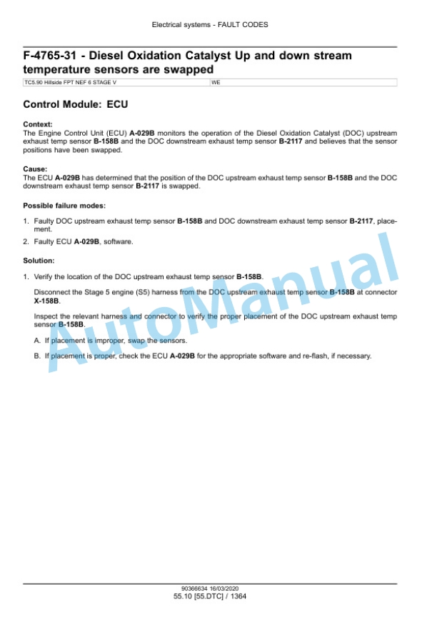 New Holland TC5.90 Hillside Combine Service Manual 90366634 5 New Holland TC5.90 Hillside Combine Service Manual 90366634 - Image 5