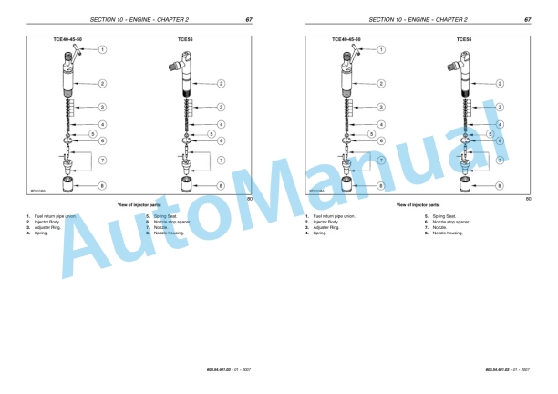 New Holland TCE40, TCE45, TCE50 Service Manual 6035440103 3 New Holland TCE40, TCE45, TCE50 Service Manual 6035440103-3