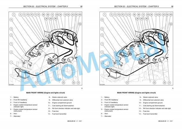 New Holland TCE40, TCE45, TCE50 Service Manual 6035440103 5 New Holland TCE40, TCE45, TCE50 Service Manual 6035440103-5
