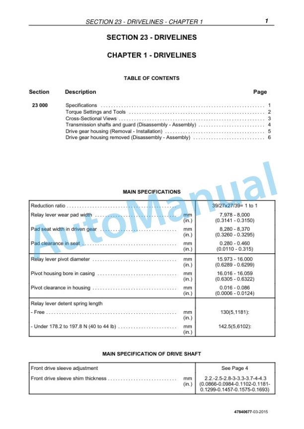 New Holland TD3.50 Tractor Service Manual 47840677 3 New Holland TD3.50 Tractor Service Manual 47840677 - Image 3