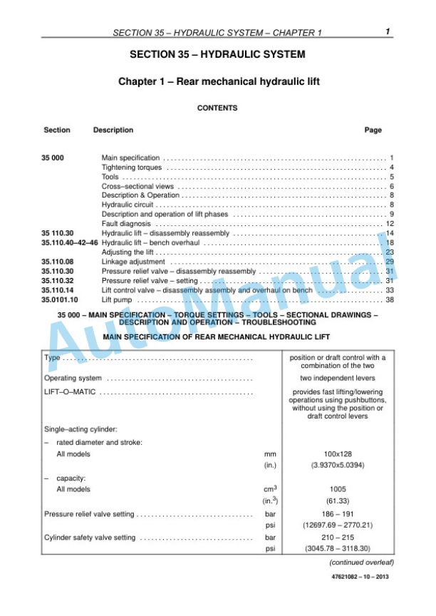 New Holland TD4020F, TD4030F, TD4040F Tractor Service Manual 47621082 4 New Holland TD4020F, TD4030F, TD4040F Tractor Service Manual 47621082 - Image 4