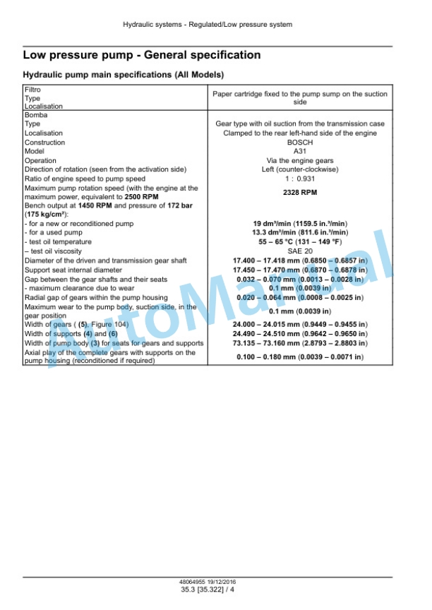 New Holland TD4020F, TD4030F, TD4040F Tractor Service Manual 48064955 4 New Holland TD4020F, TD4030F, TD4040F Tractor Service Manual 48064955 - Image 4