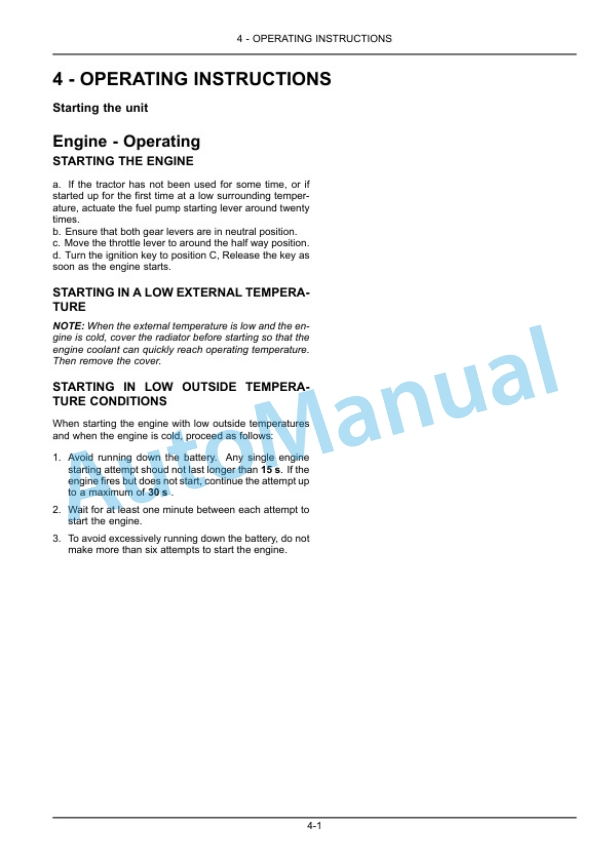 New Holland TD4.80F, TD4.90F, TD4.100F Tractor Operation and Maintenance Manual 51560219 3 New Holland TD4.80F, TD4.90F, TD4.100F Tractor Operation and Maintenance Manual 51560219 - Image 3