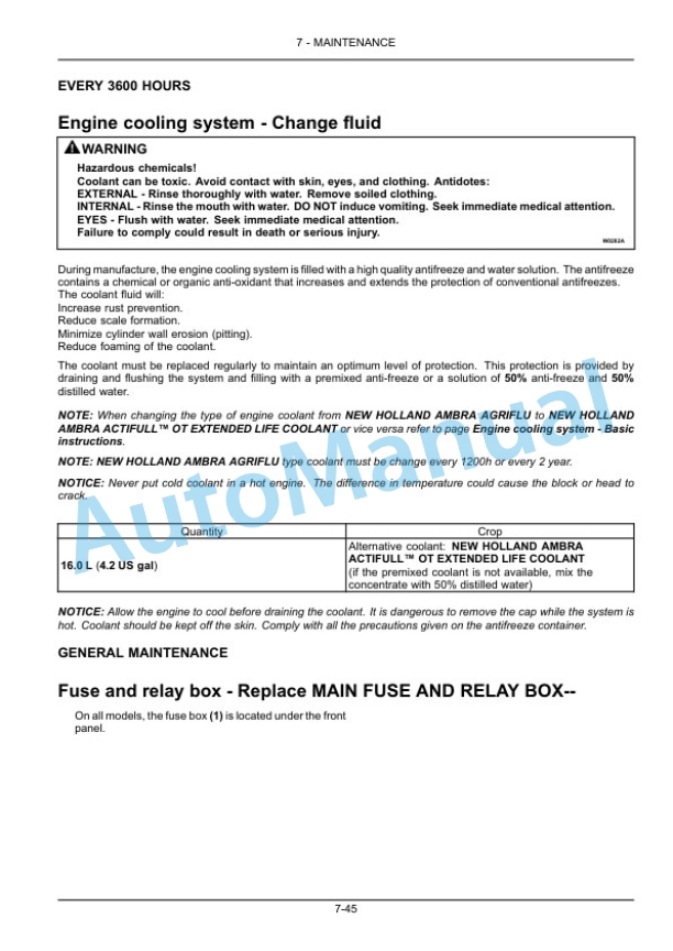 New Holland TD4.80F, TD4.90F, TD4.100F Tractor Operation and Maintenance Manual 51560219 5 New Holland TD4.80F, TD4.90F, TD4.100F Tractor Operation and Maintenance Manual 51560219 - Image 5