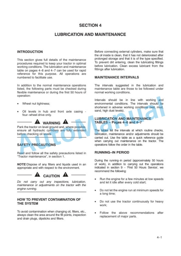 New Holland TD5050 HC Tractor Operation and Maintenance Manual 47376863 4 New Holland TD5050 HC Tractor Operation and Maintenance Manual 47376863-4