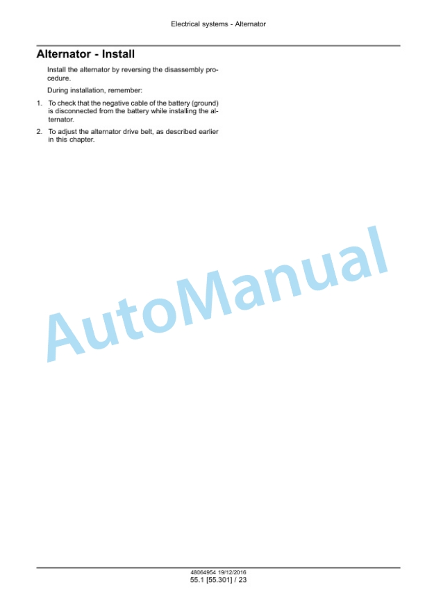 New Holland TD65F, TD75F, TD85F Tractor Service Manual 48064954 5 New Holland TD65F, TD75F, TD85F Tractor Service Manual 48064954 - Image 5