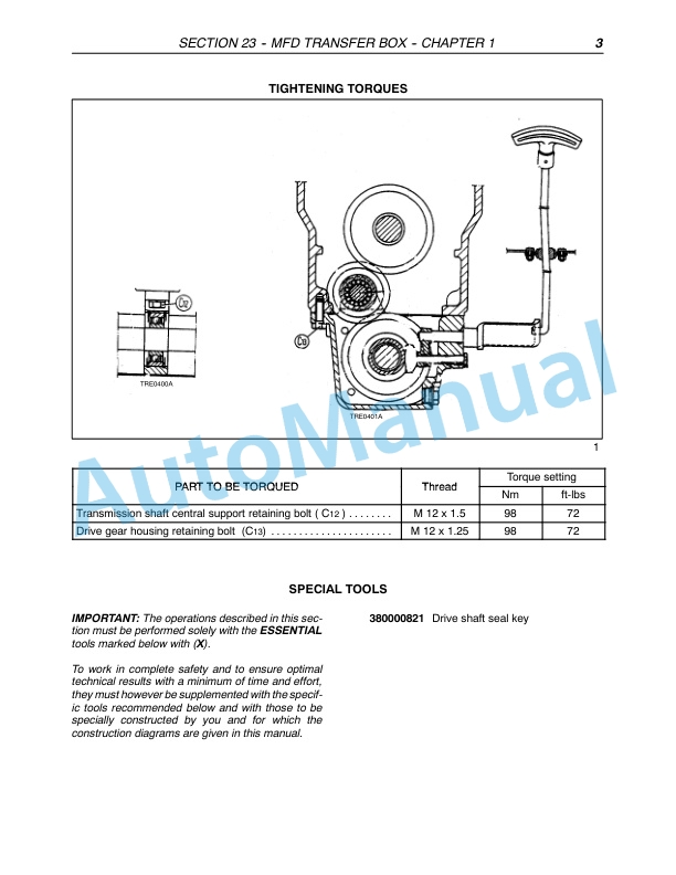 New Holland TD80D, TD95D Tractor Repair Manual 87658940 2 New Holland TD80D, TD95D Tractor Repair Manual 87658940-2