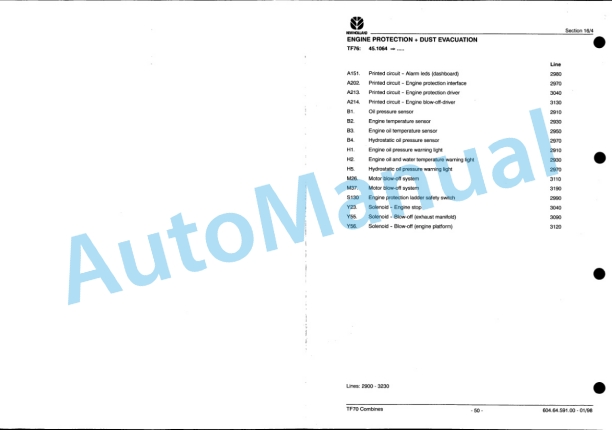 New Holland TF76, TF78 Tractor Repair Manual 6046401600 4 New Holland TF76, TF78 Tractor Repair Manual 6046401600 - Image 4