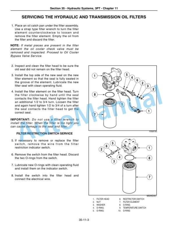New Holland TJ Series, T9000 Series Tractor Service Manual 84257310 3 New Holland TJ Series, T9000 Series Tractor Service Manual 84257310 - Image 3