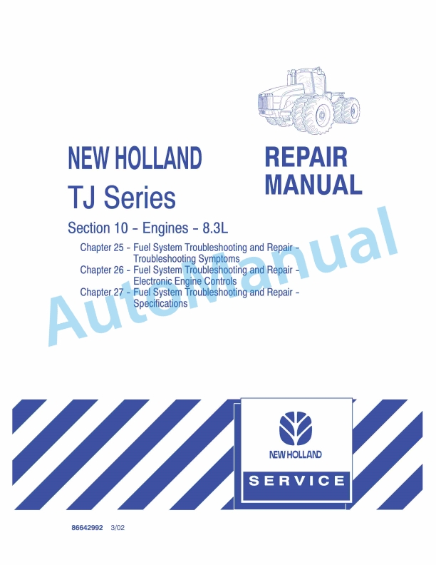 New Holland TJ Series Tractor Repair Manual 86642992 1 New Holland TJ Series Tractor Repair Manual 86642992