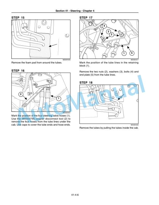 New Holland TJ280, TJ330, TJ380, TJ430, TJ480, TJ530 Tractor Repair Manual 87525646-2