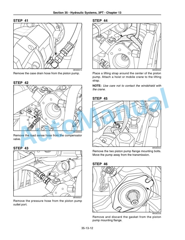 New Holland TJ280, TJ330, TJ380, TJ430, TJ480, TJ530 Tractor Repair Manual 87618159-5