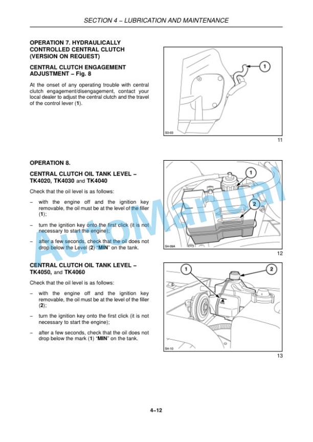 New Holland TK4020, TK4030, TK4040, TK4050, TK4060 Tractor Operation and Maintenance Manual 84382195 4 New Holland TK4020, TK4030, TK4040, TK4050, TK4060 Tractor Operation and Maintenance Manual 84382195-4