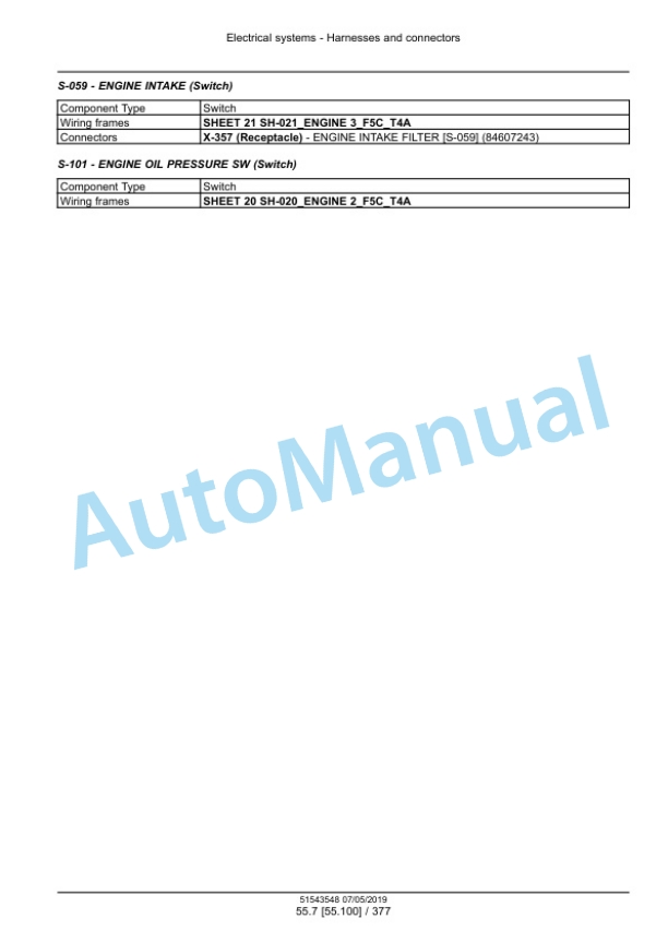 New Holland TK4.80V, TK4.80N, TK4.80F, TK4.90V, TK4.90N, TK4.90F, TK4.100V, TK4.100N, TK4.100F Tractor Service Manual 51543548 4 New Holland TK4.80V, TK4.80N, TK4.80F, TK4.90V, TK4.90N, TK4.90F, TK4.100V, TK4.100N, TK4.100F Tractor Service Manual 51543548 - Image 4