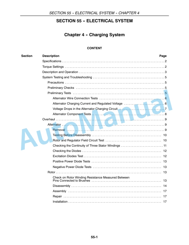 New Holland TK75VA, TK80A, TK80MA, TK90A, TK90MA, TK100A Tractor Repair Manual 87582127 3 New Holland TK75VA, TK80A, TK80MA, TK90A, TK90MA, TK100A Tractor Repair Manual 87582127-3