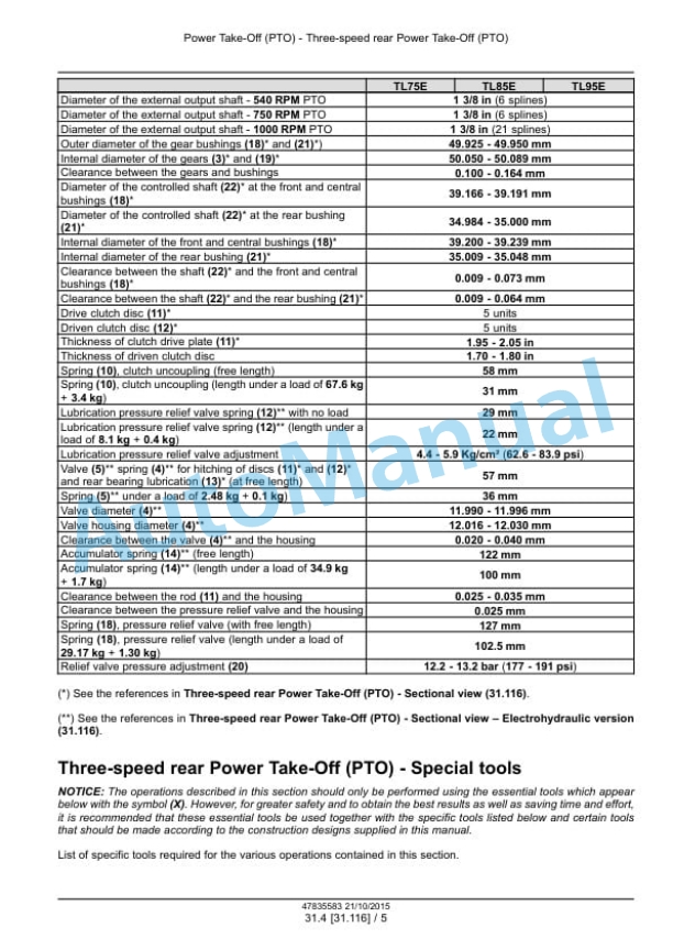 New Holland TL60E, TL75E, TL85E, TL95E Tractor Service Manual 47835583 3 New Holland TL60E, TL75E, TL85E, TL95E Tractor Service Manual 47835583 - Image 3