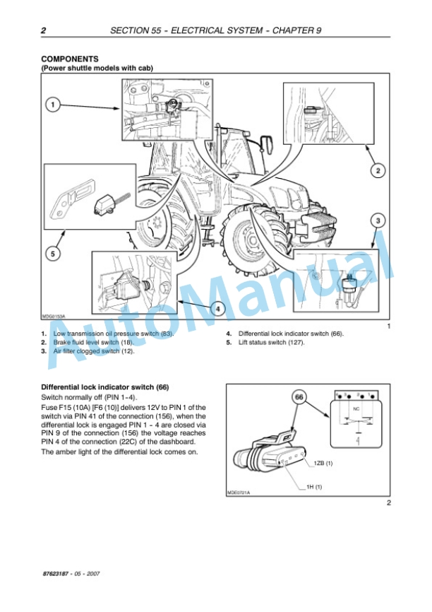 New Holland TL70A, TL80A, TL90A, TL100A Tractor Service Manual 87623187 5 New Holland TL70A, TL80A, TL90A, TL100A Tractor Service Manual 87623187-5