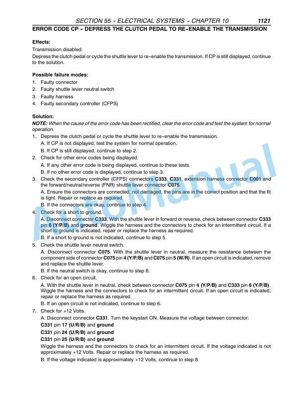 New Holland TM Series TM120-TM190 Tractor Repair Manual 87021030 3 New Holland TM Series TM120-TM190 Tractor Repair Manual 87021030-3