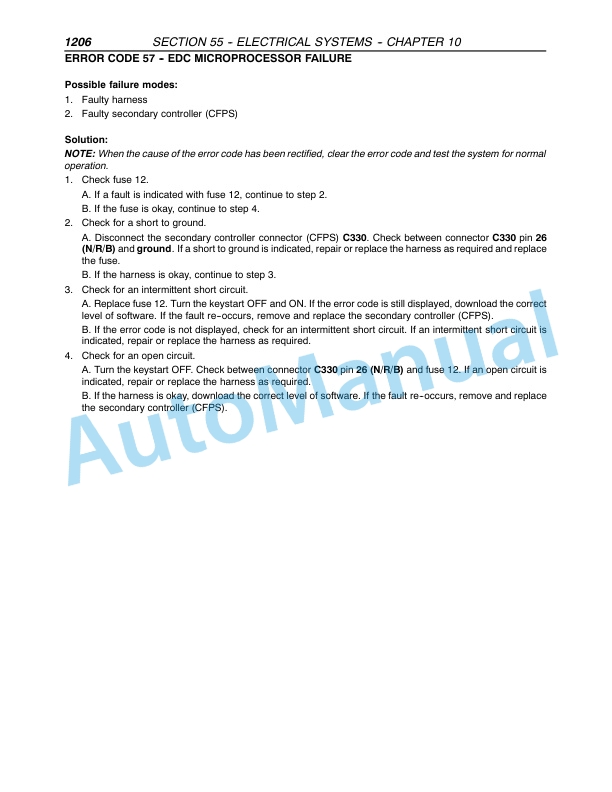 New Holland TM Series TM120-TM190 Tractor Repair Manual 87021030 4 New Holland TM Series TM120-TM190 Tractor Repair Manual 87021030-4
