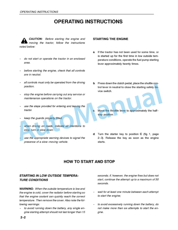 New Holland TN55, TN65, TN70, TN75 Operation and Maintenance Manual 86584836 2 New Holland TN55, TN65, TN70, TN75 Operation and Maintenance Manual 86584836-2