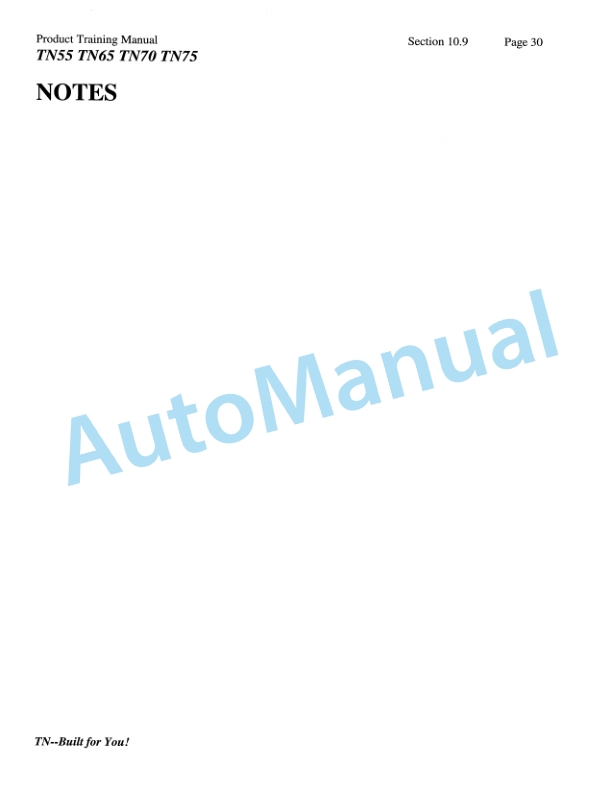 New Holland TN55, TN65, TN70, TN75 Product Manual 86584839 5 New Holland TN55, TN65, TN70, TN75 Product Manual 86584839-5