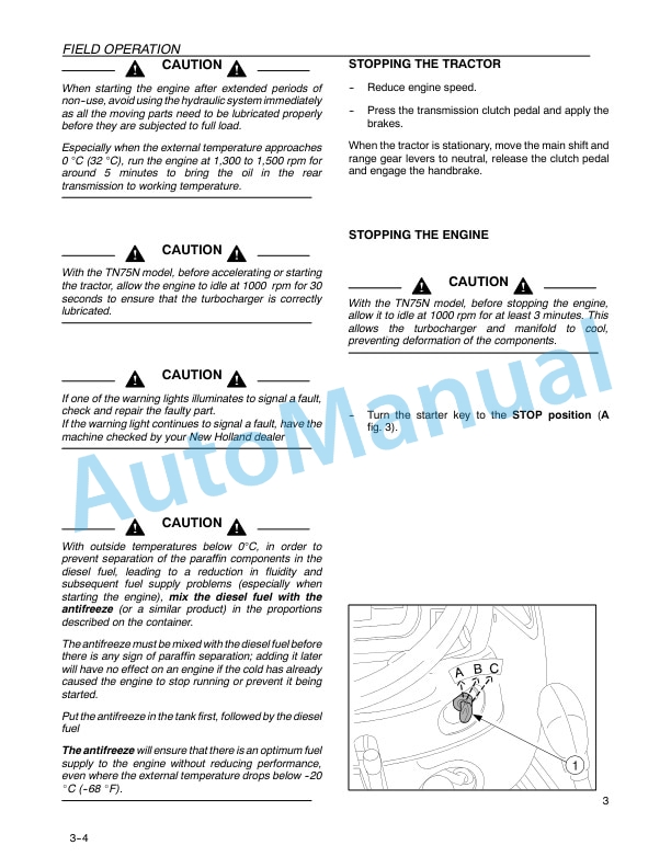 New Holland TN55V, TN65V, TN75V, TN65N, TN75N Operation and Maintenance Manual 86620310 3 New Holland TN55V, TN65V, TN75V, TN65N, TN75N Operation and Maintenance Manual 86620310 - Image 3