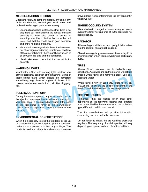 New Holland TN60DA, TN70DA, TN75DA Tractor Operation and Maintenance Manual 87552825 4 New Holland TN60DA, TN70DA, TN75DA Tractor Operation and Maintenance Manual 87552825 - Image 4