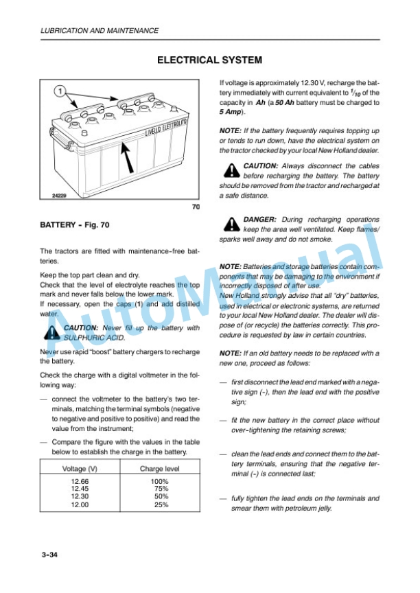 New Holland TN65F, TN75F, TN90F Operation and Maintenance Manual 6036452100 5 New Holland TN65F, TN75F, TN90F Operation and Maintenance Manual 6036452100-5
