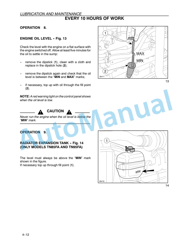 New Holland TN75FA, TN85FA, TN95FA Tractor Operation and Maintenance Manual 87045591 4 New Holland TN75FA, TN85FA, TN95FA Tractor Operation and Maintenance Manual 87045591 - Image 4