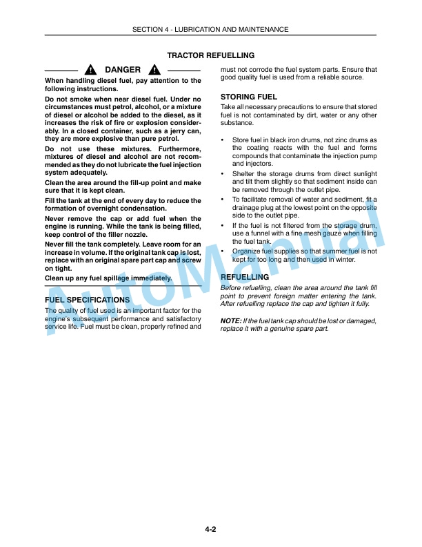 New Holland TN85A, TN95A Tractor Operation and Maintenance Manual 87576340 4 New Holland TN85A, TN95A Tractor Operation and Maintenance Manual 87576340 - Image 4