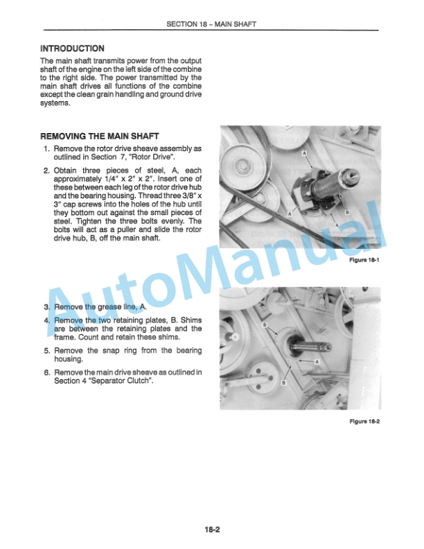 New Holland TR86, TR87, TR88 Combine Repair Manual 40008618 2 New Holland TR86, TR87, TR88 Combine Repair Manual 40008618-2