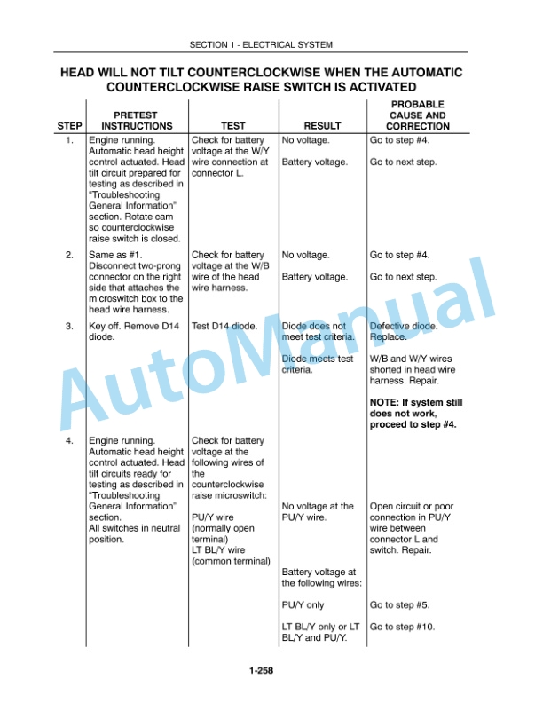 New Holland TR89, TR99 Repair Manual 86589290 2 New Holland TR89, TR99 Repair Manual 86589290-2