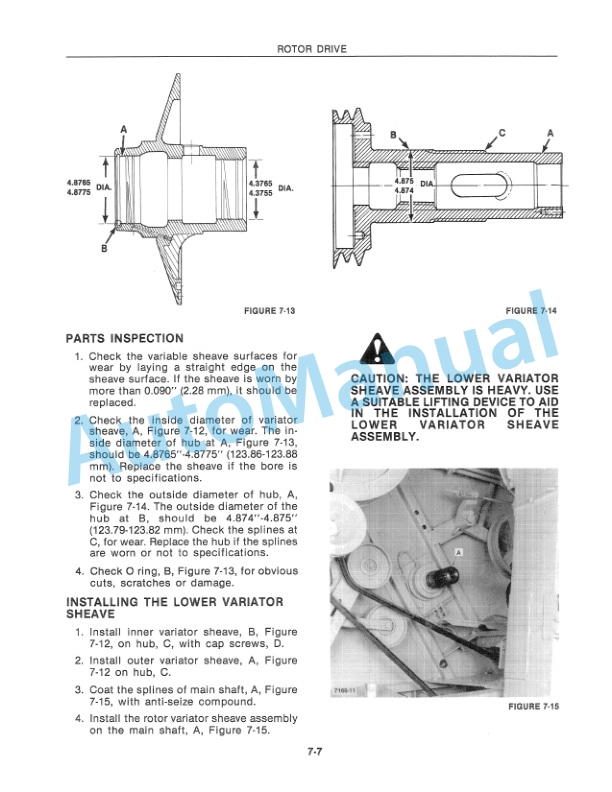 New Holland TR96, TR97, TR98 Combine Repair Manual 40009607 3 New Holland TR96, TR97, TR98 Combine Repair Manual 40009607-3