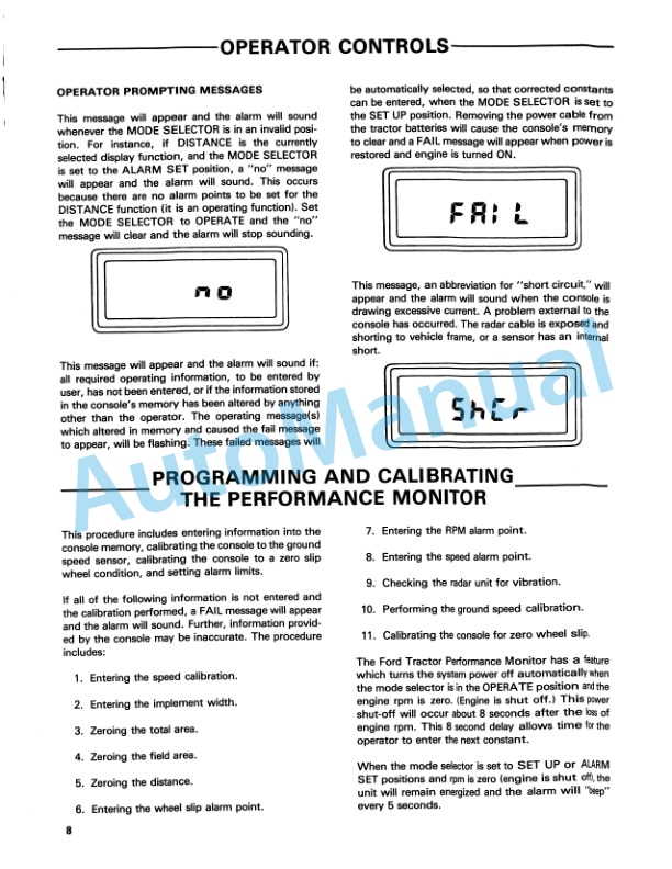 New Holland Tractor Performance Monitor Operation and Maintenance Manual 42881005 3 New Holland Tractor Performance Monitor Operation and Maintenance Manual 42881005 - Image 3