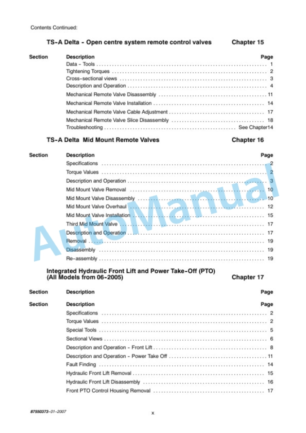 New Holland TS-A, T6000 Series Tractor Repair Manual 87550373 3 New Holland TS-A, T6000 Series Tractor Repair Manual 87550373-3