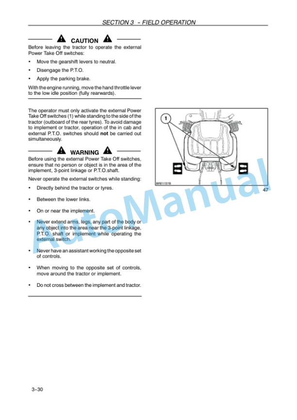 New Holland TS100A, TS110A, TS115A, TS125A, TS135A Operation and Maintenance Manual 6045351100 3 New Holland TS100A, TS110A, TS115A, TS125A, TS135A Operation and Maintenance Manual 6045351100 - Image 3