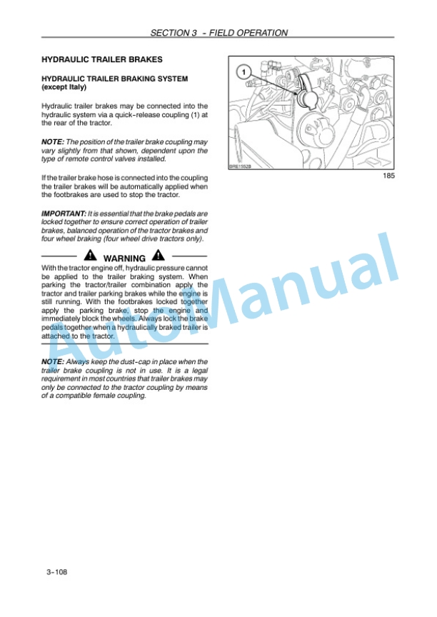 New Holland TS100A, TS110A, TS115A, TS125A, TS135A Operation and Maintenance Manual 6045351100 4 New Holland TS100A, TS110A, TS115A, TS125A, TS135A Operation and Maintenance Manual 6045351100 - Image 4
