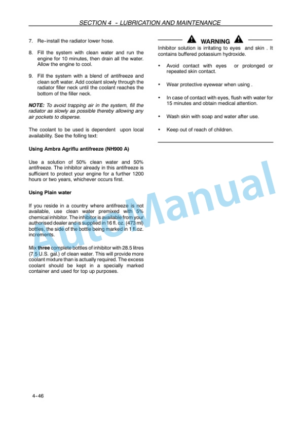 New Holland TS100A, TS110A, TS115A, TS125A, TS135A Operation and Maintenance Manual 6045351100 5 New Holland TS100A, TS110A, TS115A, TS125A, TS135A Operation and Maintenance Manual 6045351100 - Image 5