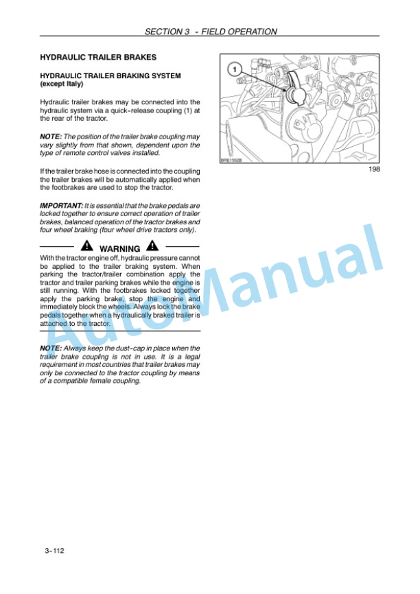 New Holland TS100A, TS110A, TS115A, TS125A, TS135A TS-A Plus Tractor Operation and Maintenance Manual 82999105 4 New Holland TS100A, TS110A, TS115A, TS125A, TS135A TS-A Plus Tractor Operation and Maintenance Manual 82999105 - Image 4