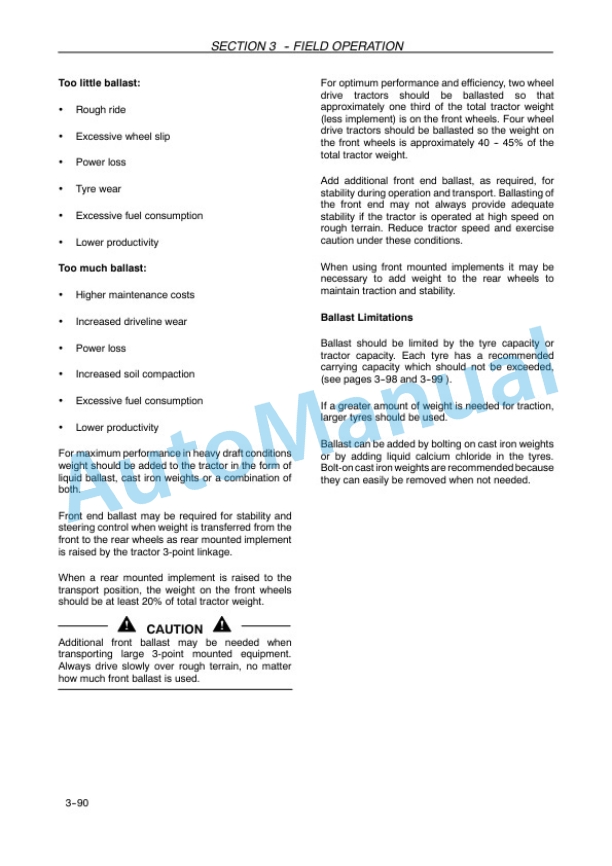 New Holland TS100A, TS110A, TS115A, TS130A TS-A Delta Tractor Operation and Maintenance Manual 82999129 4 New Holland TS100A, TS110A, TS115A, TS130A TS-A Delta Tractor Operation and Maintenance Manual 82999129 - Image 4