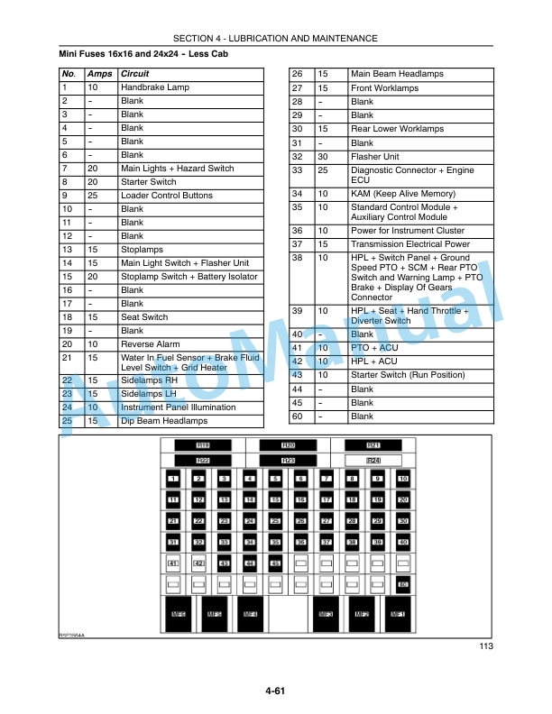 New Holland TS110A, TS115A, TS130A Tractor Operation and Maintenance Manual 82999203 5 New Holland TS110A, TS115A, TS130A Tractor Operation and Maintenance Manual 82999203 - Image 5
